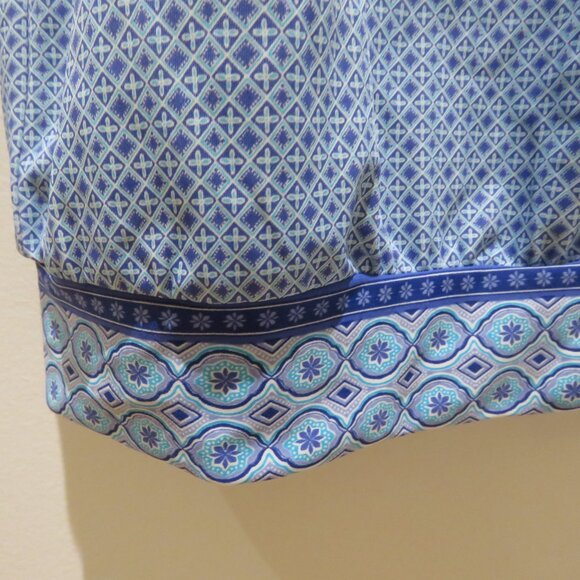 CABANA LIFE X TALBOTS Blue Diamond Blouson Tankini Top Summer Vacation - Size S - Picture 6 of 14